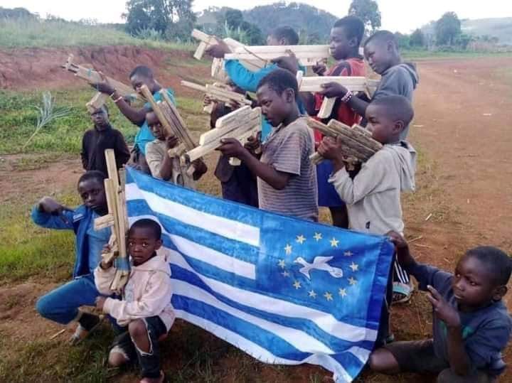 CHILDREN ENGAGED IN MILITARY DRILLS IN ENGLISH-SPEAKING CAMEROON