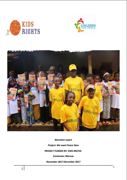 Cover page — C4P Project Activity Report — funded by KidsRights