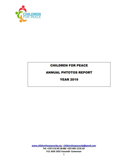 Cover page — Annual Report — Children for Peace